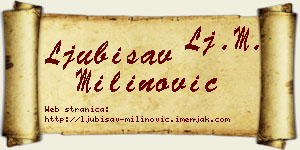 Ljubisav Milinović vizit kartica